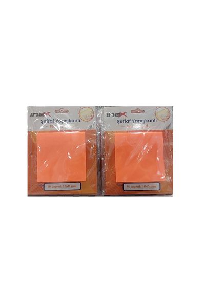 inox Transparent Orange Note Paper - Adhesive, 75X75, 09650--24 Pieces