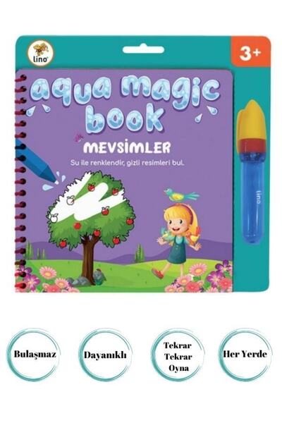 Lino Aqua Magic Book - Mevsimler (Sihirli Boyama Kitabı)