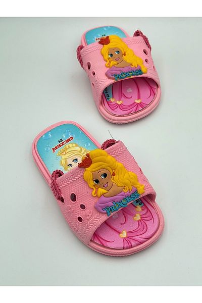 GEZER Elastic Princess Patterned Girl's Baby Sandals Slippers (Can Prefer 1 Size Larger)