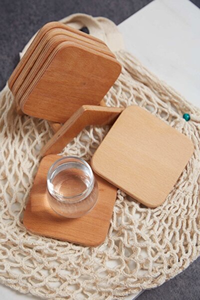 Pomerol Wooden Square 6-Piece Coasters -3