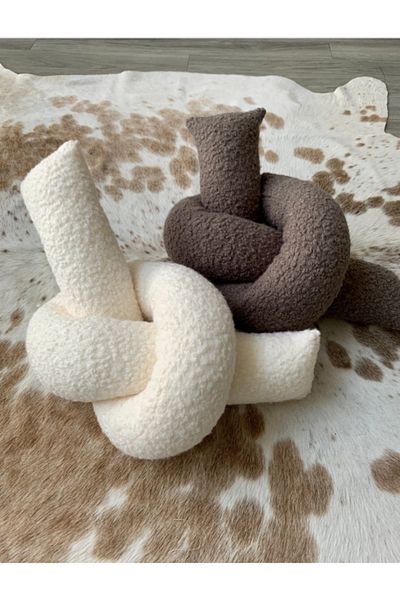 sevaradekor Teddy Buklet Love Knot Pernă Albă