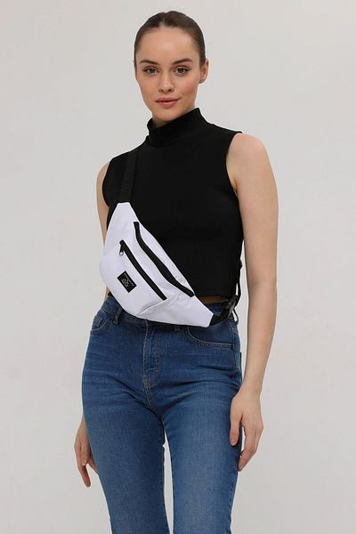D'VERS Unisex Λευκή τσάντα ώμου και μέσης 2 θέσεων