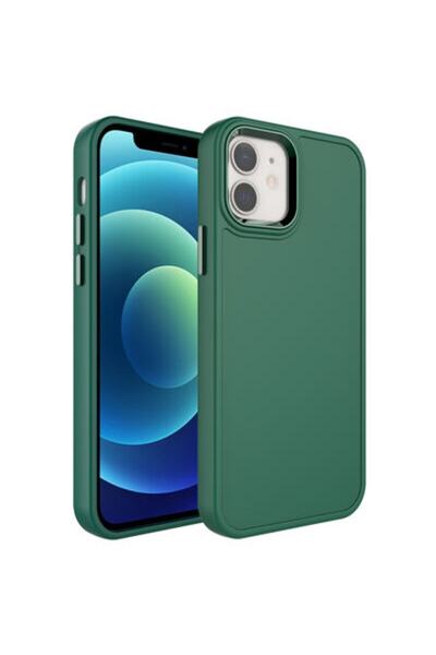 Rivor iPhone 11 Uyumlu Kılıf Kamera Çıkıntılı Hassas Butonlu Darbe Emici Meta...