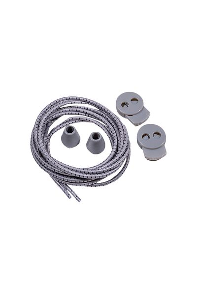 Dopar Lucky Gray Smart Locking Shoelaces Elastic Dotted Laces 100 Cm