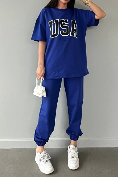 Machetta USA New York City Printed Oversize Summer Top and Bottom Tracksuit Set