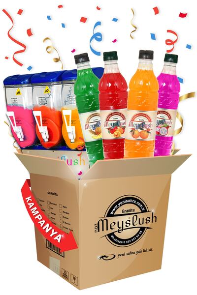 Meyslush (EJDER MEY-MANGO-KAVUN-PORTAKAL) Buzlaş Tozu, Karlama Şurup (4 FARKL...