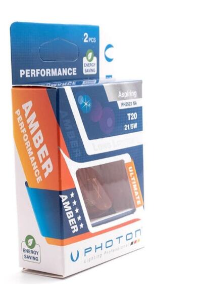 Photon T20 Turuncu Çift Duy Naturel Amber Oto Ampul Ph5523na