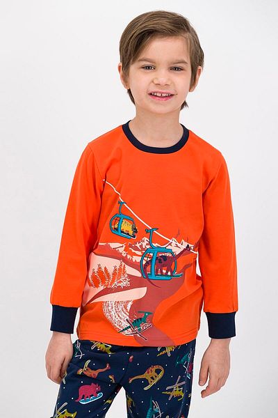 ROLY POLY Rolypoly Winter Dinos Orange Boy Pajama Set