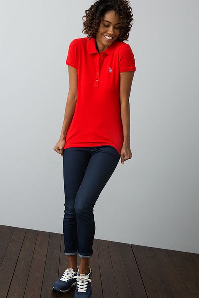U.S. Polo Assn. Tricou cu gât polo pentru femei G082GL011.000.617186