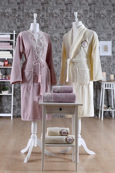 Minteks Bornoz Seti Emy Minteks Romantic 7126