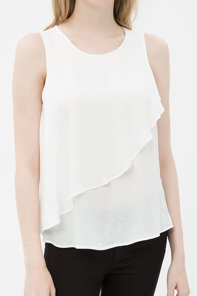 Koton Off-White-Unterhemd für Damen 6YAK32819CW