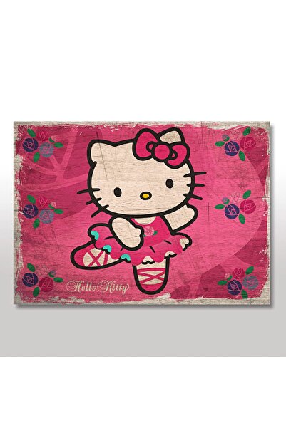 Cakatablo 35cmX50cm Ahşap Tablo Hello Kitty Afiş Görseli