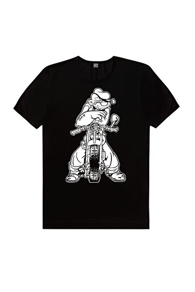 ROCKANDROLL Tricou negru cu mânecă scurtă Basic Engine