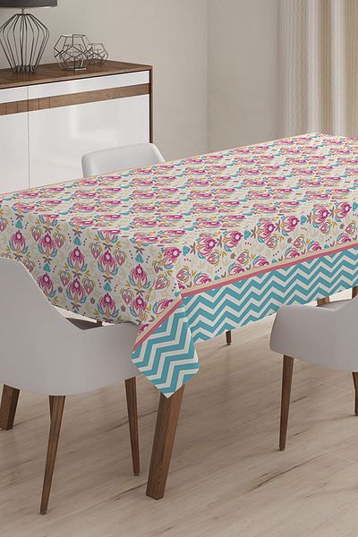 Realhomes Față de masă 3D imprimată digital cu design personalizat - 120 x 140 cm