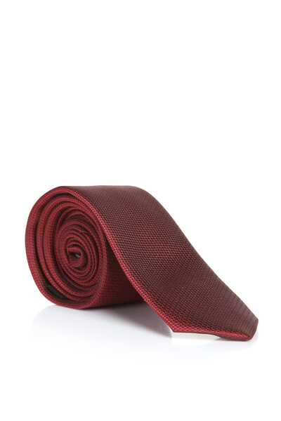 Gaffy Claret Red Slim Fit μονόχρωμη υφαντή γραβάτα // Ddk-19