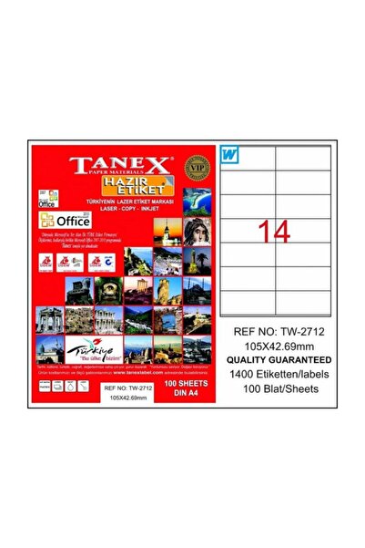 Tanex Tw-2712 105X42.69 mm laserska etiketa 100 komada