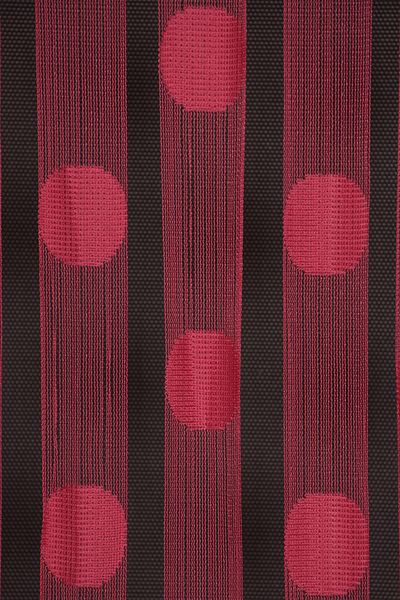 AKÇA TEKSTİL Polka Dot Model Fuchsia Color Rope Curtain Ready-made Buttons Sewn Rope Curtain 300*280 cm