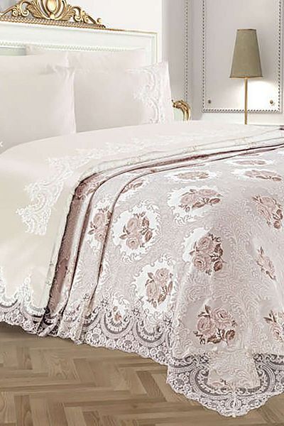 Halıstores French Lace Double Pique Set Paris Cream