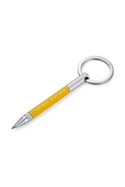 Troika Kyp25Ye Micro Construction - Keychain and Ballpoint Yellow Pen