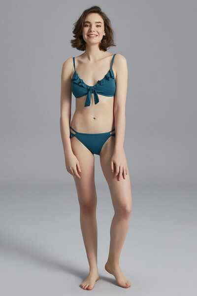 Penti Μπλουζάκι μπικίνι με τρίγωνο κόμπο Nena Petrol Green