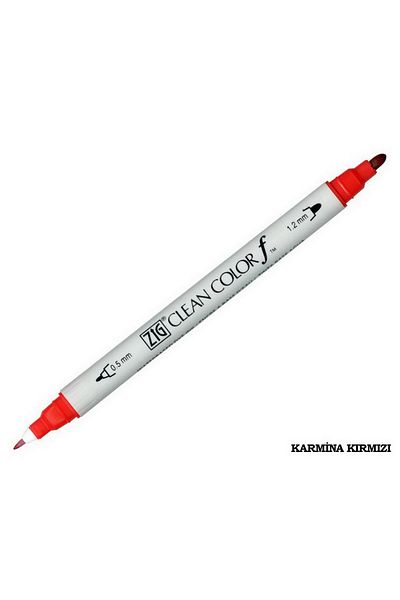 Zig Clean Color F Tcs-6000t 022 Carmine Red Double Sided Pen