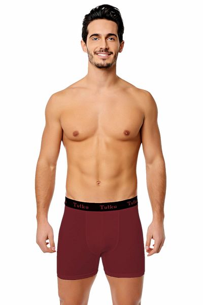 Tutku Men's Claret Red Elastane Sports Boxers