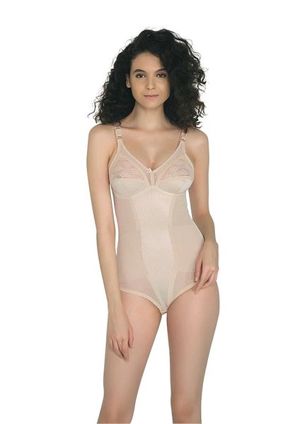 Yevda Women's Nude Plus Size Battal Body Corset 1518