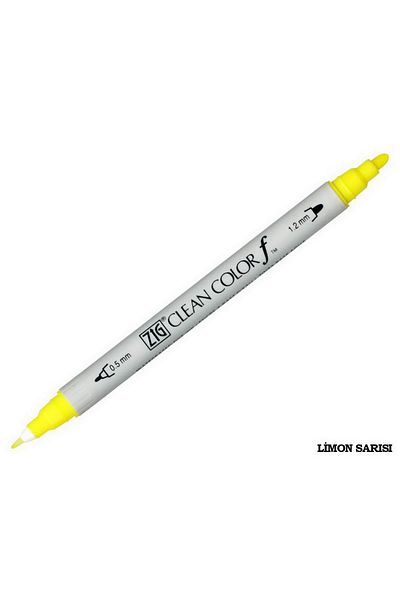 Zig Clean Color F Tcs-6000t 051 Lemon Yellow Double Sided Pencil
