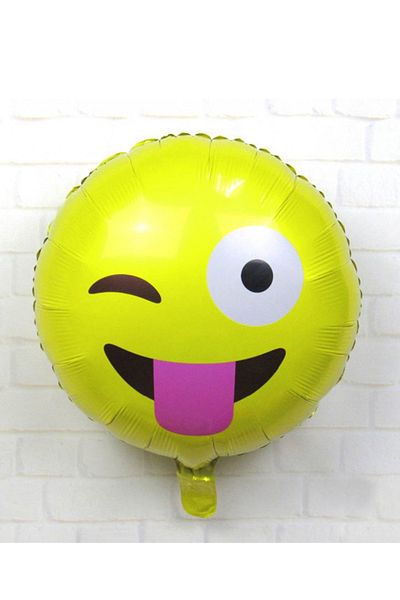 Kazanabil Tongue Out Emoji Foil Balloon 40cm