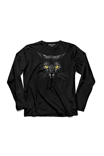 Kendim Seçtim Tricou cu mânecă lungă Black Cat Eye Black Cat Eye