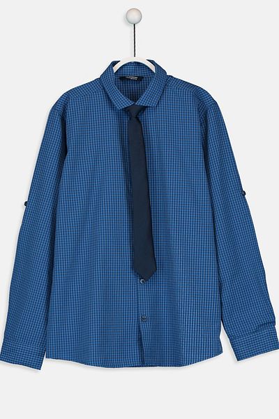 LC Waikiki Boy's Blue Plaid Llc Shirt