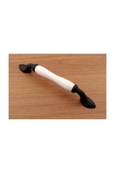 Azimkar Hırdavat Porselen Kulp Siyah Dolap Vestiyer Çekmece 128 MM