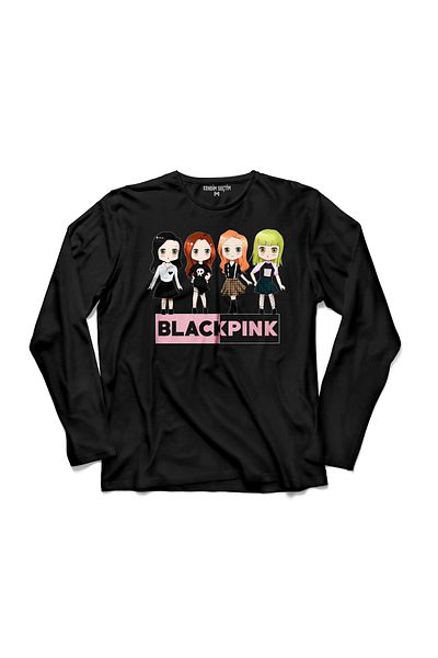 Kendim Seçtim Tricou cu mânecă lungă Chıbı Black Pink Blackpink Music Coreea de Sud