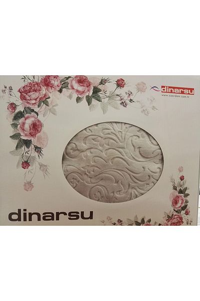 Dinarsu Double Blanket Romance Embos Mink Beige