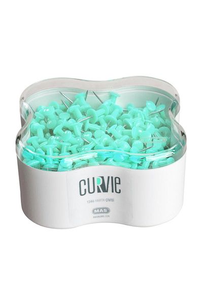 Mas Curvie Map Nails 350 Pieces Turquoise