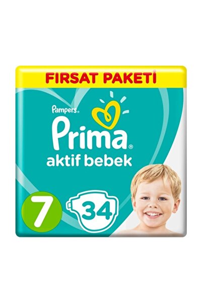 Prima Bebek Bezi Fırsat Paketi 7 Beden 15+ Kg 34 Adet