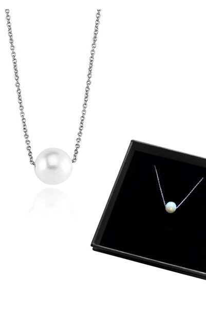 Glorria Kadın Gümüş Tek İnci Kolye DU0095