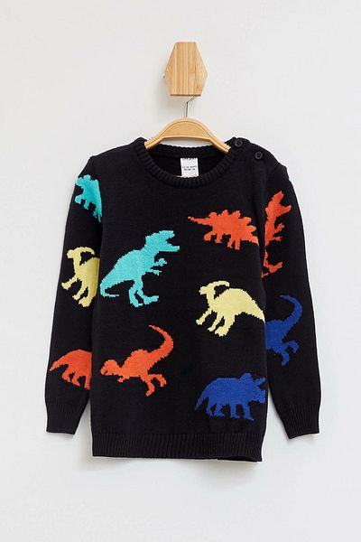 DeFacto Baby Boy Dinosaur Printed Sweater