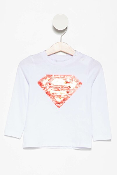DeFacto White Superman Licensed Baby Boy T-Shirt