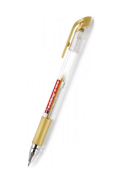 Edding 2185 gel roller invitation and precision writing pen GOLDEN STAR pen - PRICE IS 2 PIECES