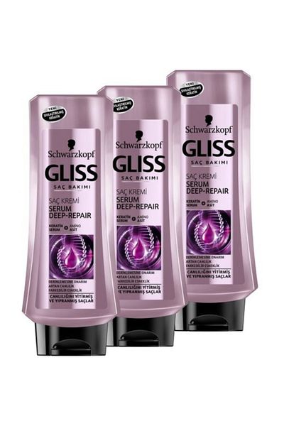 Gliss Serum Deep Repair - 400 ml Conditioner, x3 Pieces