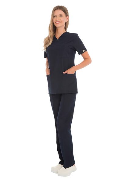 VEHBİ بدلة نوم من قماش الألبكة للنساء من قماش الألبكة للطبيب والممرضة في المس...