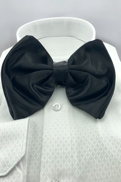 Zaim Aksesuar Black Elephant Ear Large Bow Tie 209