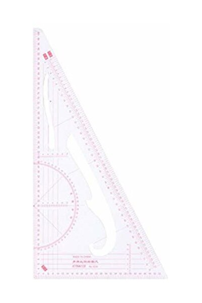 İşkur Makina Modelist Terzi Tekstil Kurve Cetvel Seti Patchwork Kesme Şeffat Cetvel 13 Parça