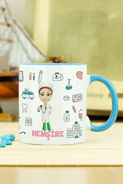 Hediyelen كوب ممرضة باللون الأزرق