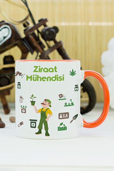 Hediyelen كوب مهندس زراعي برتقالي