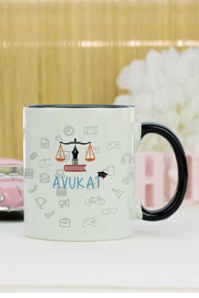 Hediyelen Lawyer Mug Cup Black