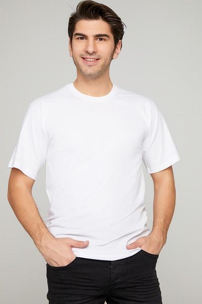 Tutku Ανδρικό εσώρουχο 8 πακέτο 100% βαμβάκι Lycra 90% βαμβάκι 0 λαιμόκοψη Λευκό