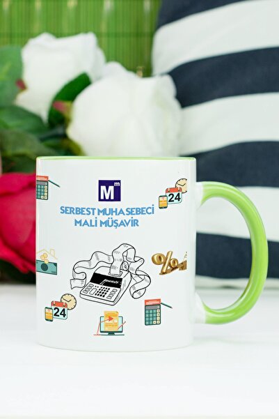 Hediyelen كوب المحاسب المالي المستقل الحر باللون الأخضر