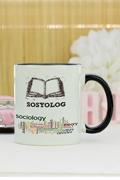 Hediyelen كوب عالم الاجتماع باللون الأسود